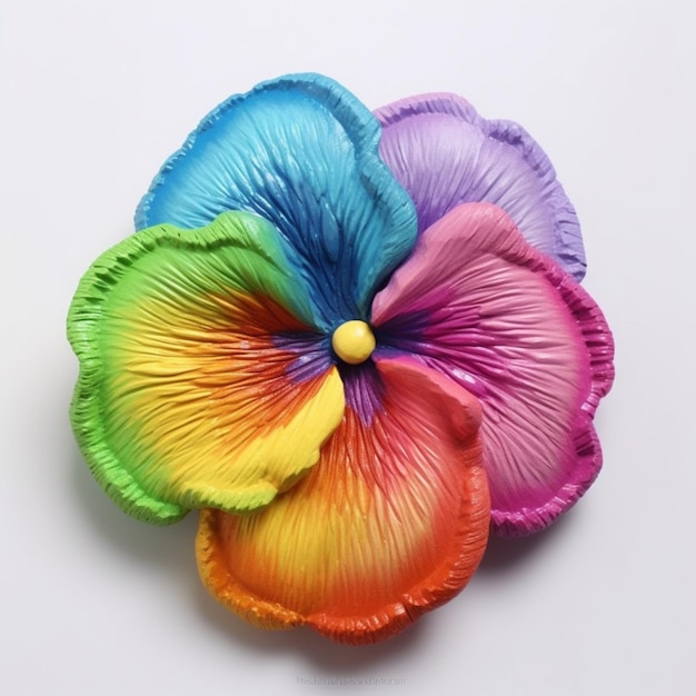 Detal haftowanego kwiatu