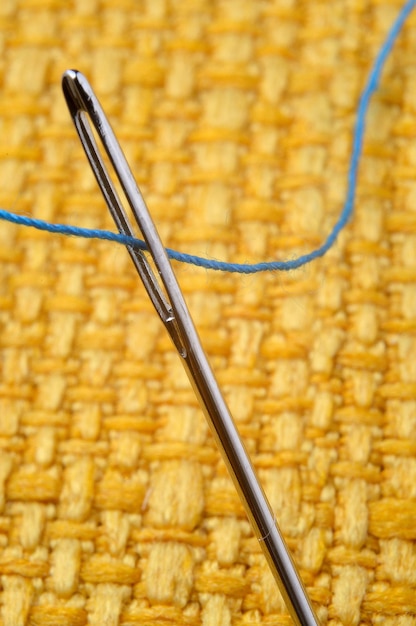 Zbliżenie nici na tkaninie